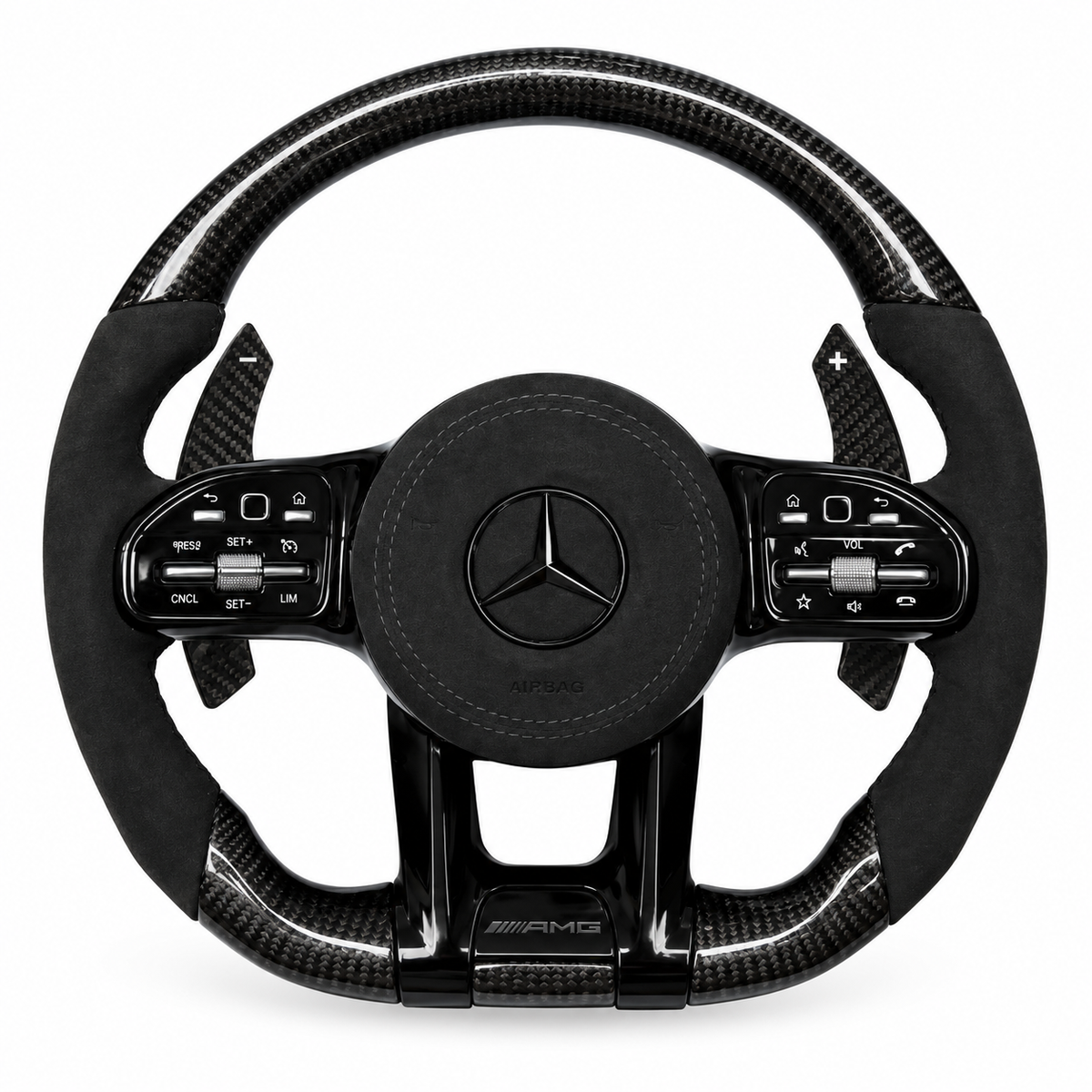 Mercedes Benz AMG style alcantara + carbon fibre
